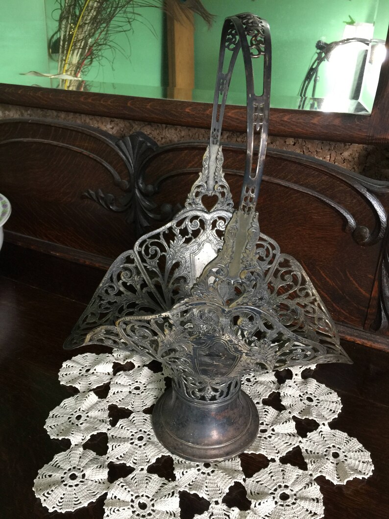 Antique Forbes Silver Company Silver Plate Bride's Basket Etsy