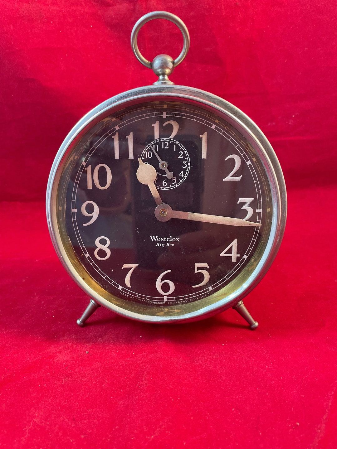 Antique Big Ben Alarm Clock Westclox Big Ben Steampunk Western Clock Co