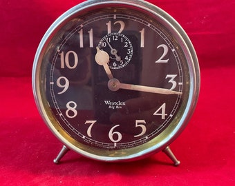 Antique Big Ben Alarm Clock  Westclox Big Ben  steampunk Western Clock Co  snooze sleep alarm bedtime