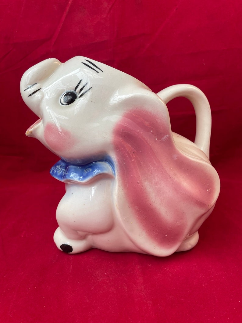 Walt Disney Dumbo Elephant Pitcher 1940s pottery image 4