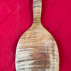 Primitive Tiger Maple Butter Paddle Curly Maple Butter Scoop antique wood butter scoop image 3