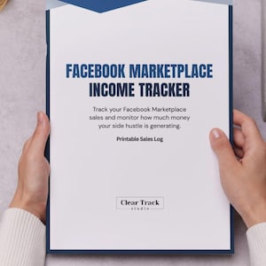 Facebook Marketplace Income Tracker | Printable Reseller Sales Log (Digital Download)