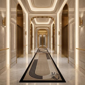 Alfombra moderna de pasillo de 2,5 x 18 pies, tejida a mano, de lana con diseño geométrico en beige y negro, ideal para recibidores y pasillos, estilo escandinavo.