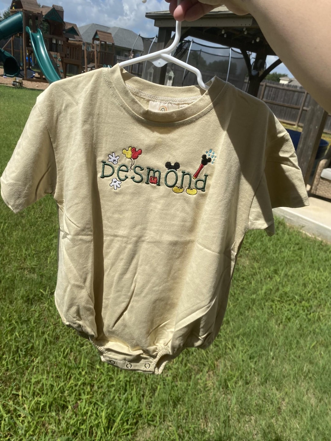 DisneyBaby様　オーダー♡ Personalized Mouse-inspired Embroidered Baby Bodysuit | Custom