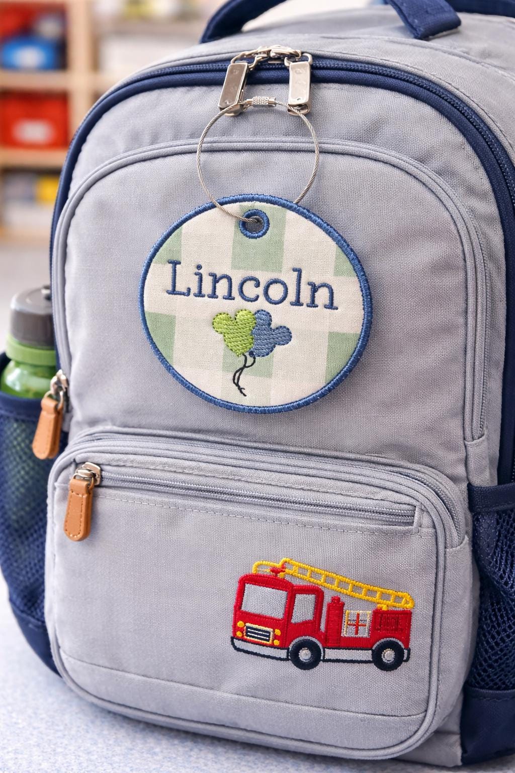 Personalized Balloon Backpack Tag for Boys – Custom Name Luggage Tag ...