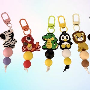 Silicone zipper pulls | Children's zipper pulls | School bag keychain | Animal backpack accessory | Children's gift