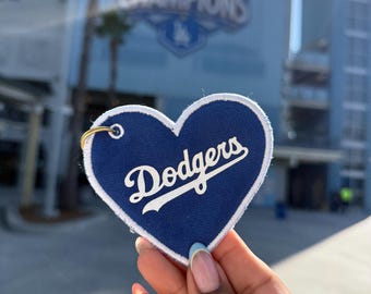Dodgers keychain, baseball keychain