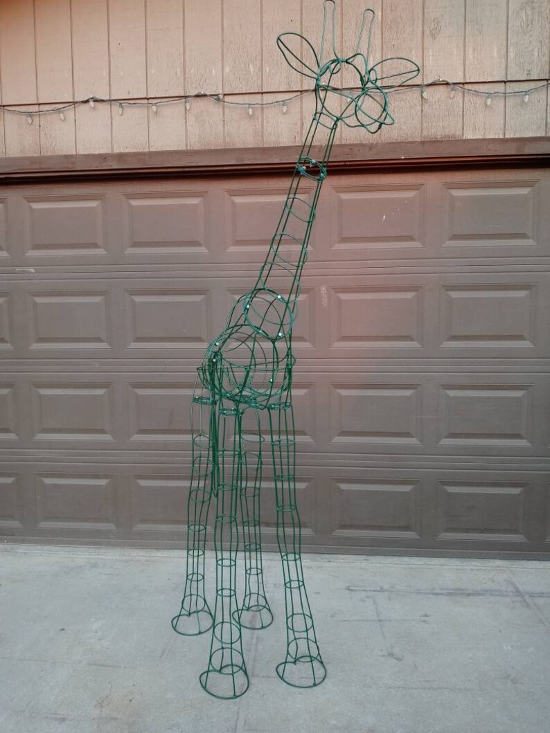 Giraffe topiary frame 7 foot tall Etsy