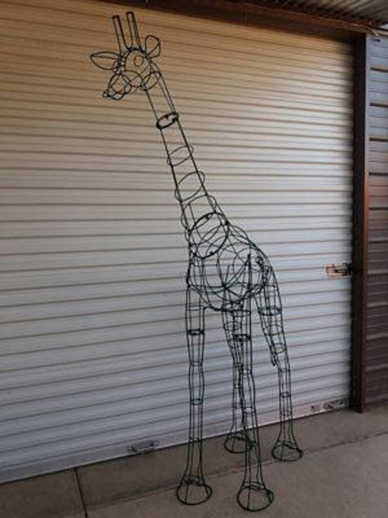 Giraffe topiary frame 7 foot tall Etsy