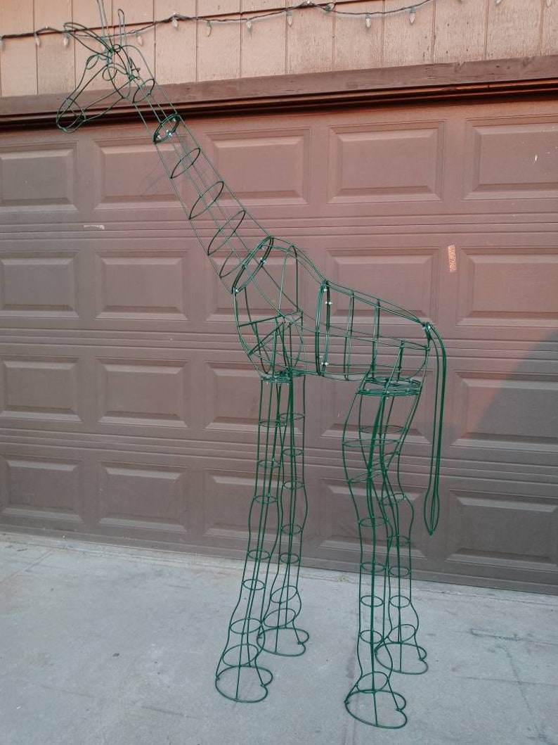 Giraffe topiary frame 7 foot tall Etsy