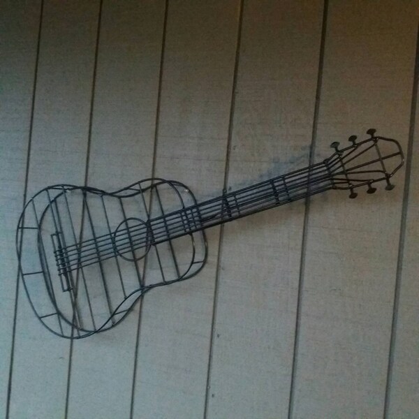 Wire Sculpture Guitar Etsy
