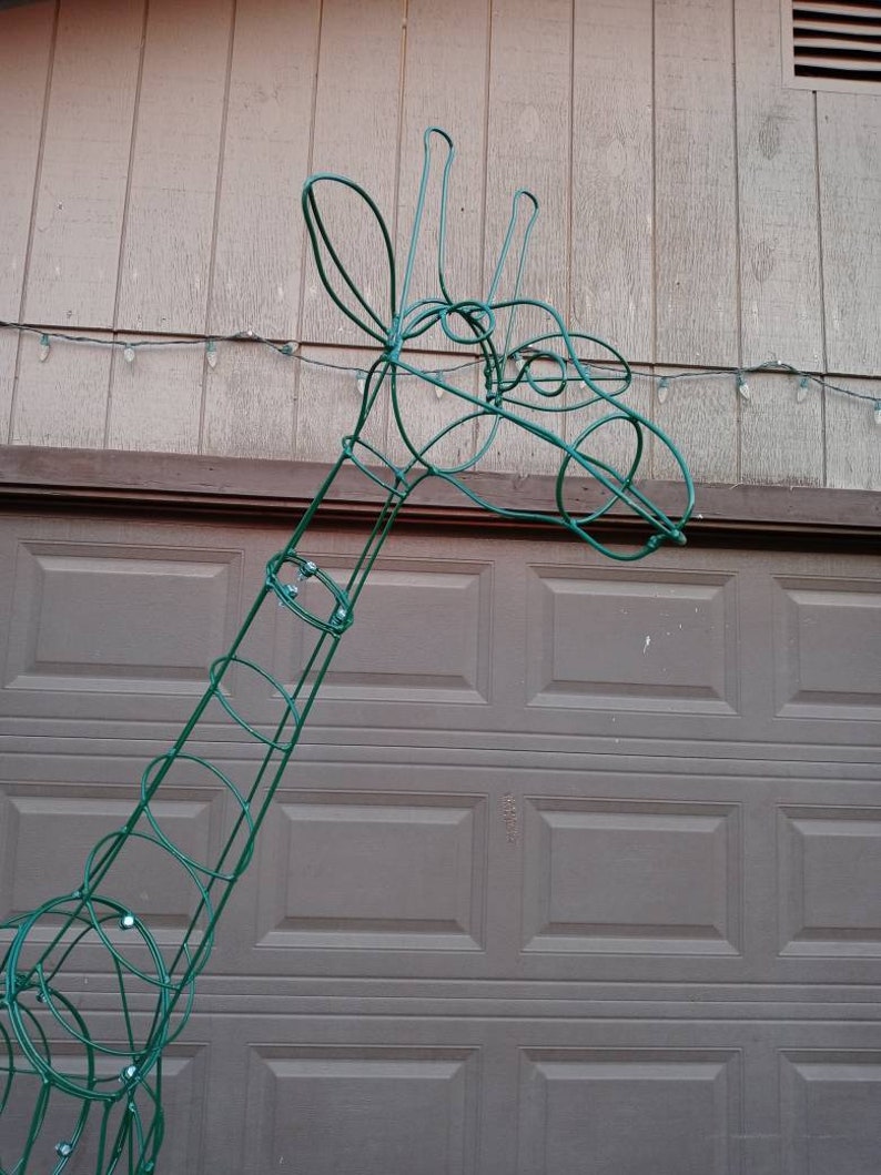 Giraffe topiary frame 7 foot tall Etsy