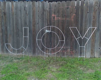 JOY Holiday large 34" tall steel outdoor Letter set