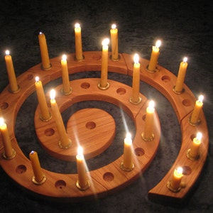 Celebration Spiral for Lent, Advent, and Birthday's with Brass Candle Insert