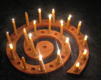 Celebration Spiral for Lent, Advent, and Birthday's with Brass Candle Insert