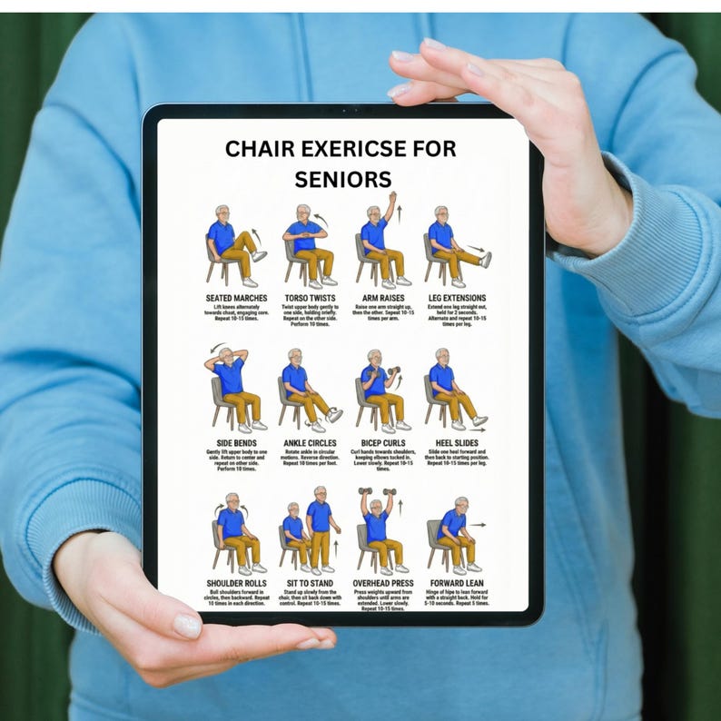 Printable Chair Exercises for Seniors | Gentle Chart Workout ...