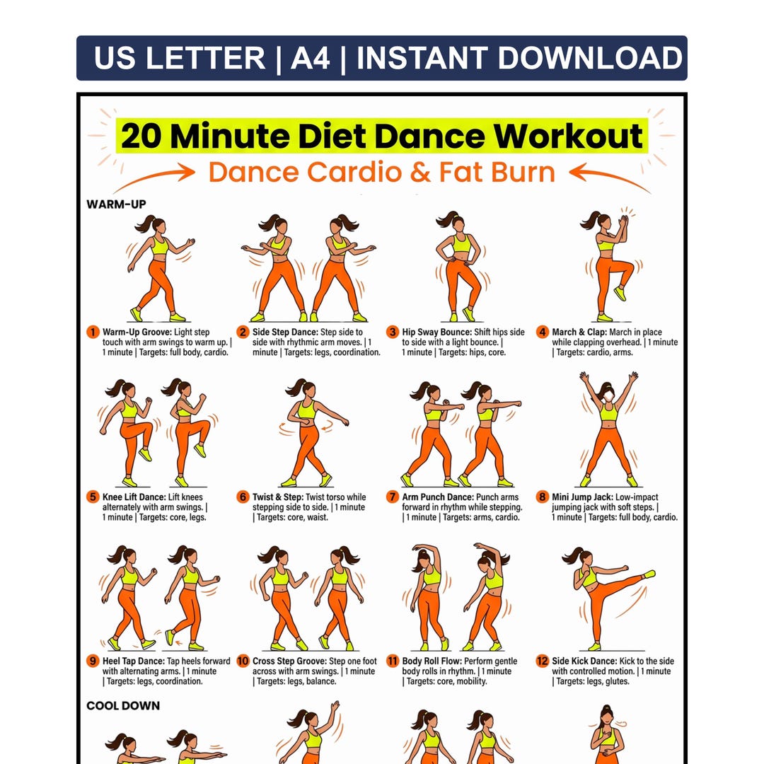 20 Minute Diet Dance Workout, Quick Full Body Workout Routine, Express ...
