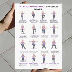 Women Tai Chi Walking Workout, Seniors Tai Chi Walking, Chart Tai Chi Walking, Seniors Tai Chi Exercises for Printable,Exercise Pdf image 6