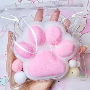 大きな猫の足タバスクイーズおもちゃ、猫の足とフロック減圧おもちゃ、フィジェットおもちゃ、とても柔らかくて握りやすい