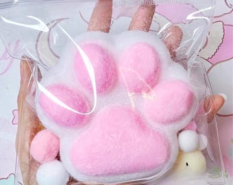 Big Cat Paw Taba Squishy Toy,Cat Paw With Flocking Decompression Toys,Fidget Toy,Super Soft and Squeezable
