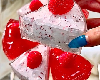 Pelota antiestrés de tarta de queso y fresa: juguete sensorial