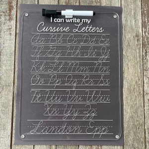 Dry Erase LetterTrace Learn To Write Your Letters Upper and Lowercase A-Z Cursive SVG REVERSED or MIRRORED