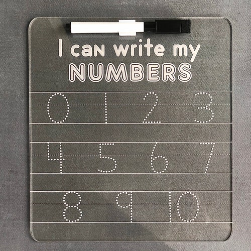 Dry Erase Number Trace Learn to Write Your Numbers 020 SVG Etsy