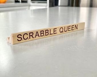 Scrabble Tile Holder Engraved Personalized Custom