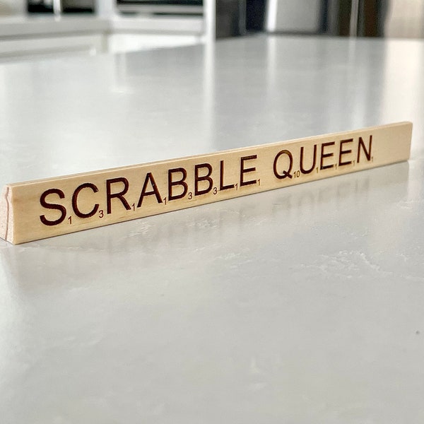 Scrabble Tile Holder Engraved Personalized Custom