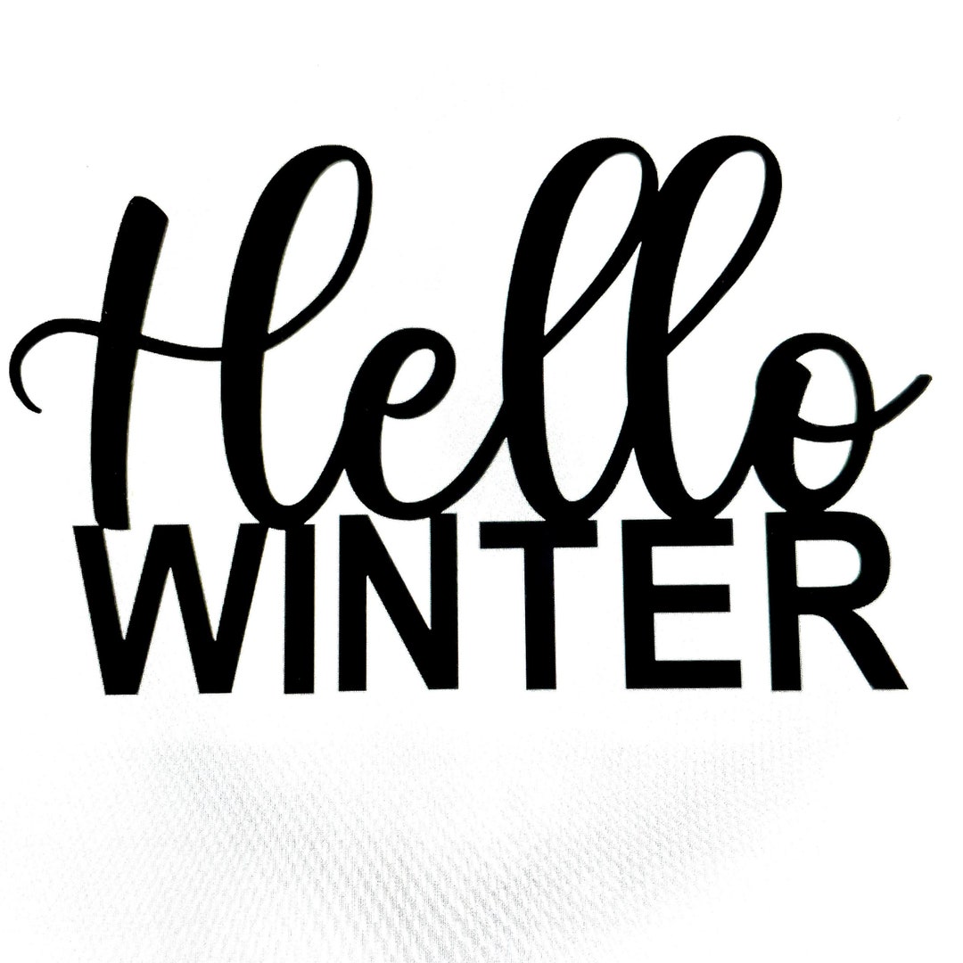 HELLO Winter SVG Digital File - Etsy