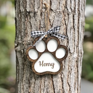 Paw Print Christmas Ornament SVG Digital File