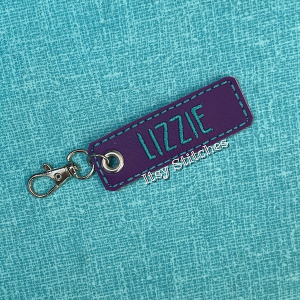 Mini Personalized Name Tag Keychain/Zipper Pull