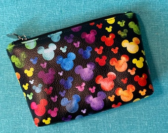 Rainbow Mouse Mini Zipper Bag