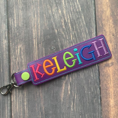 Bag Tag Personalized Name Rainbow School Backpack Tag Key Etsy