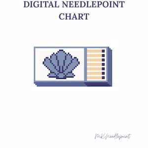Shell Matchbox - Needlepoint Chart - instant download