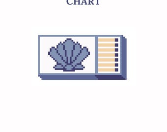 Shell Matchbox - Needlepoint Chart - instant download