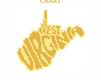 West Virginia - Needlepoint Chart - instant download
