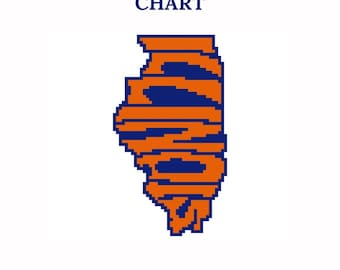 Illinois - Needlepoint Chart - instant download