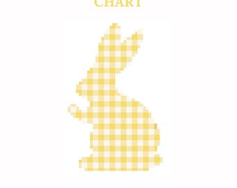 Gingham Bunny - borduurpatroon - direct downloaden