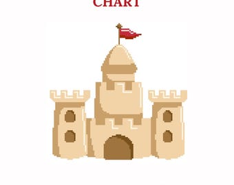 Sand Castle - Needlepoint Chart - instant download