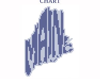 Maine - Needlepoint Chart - instant download