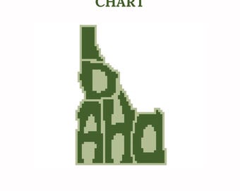 Idaho - Needlepoint Chart - instant download