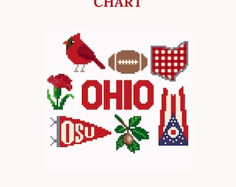 Ohio - Needlepoint Chart - instant download