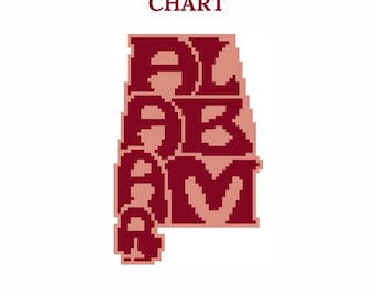 Alabama - Needlepoint Chart - instant download