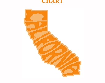 California - Needlepoint Chart - instant download