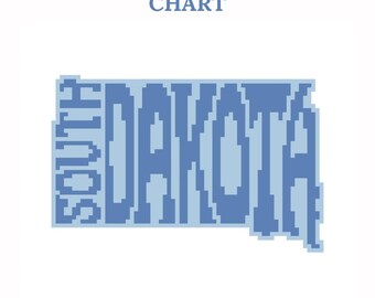 Dakota del Sur - Patrón para punto de cruz - descarga instantánea