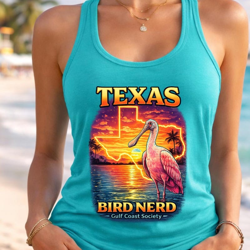 Coastal Bird Tank Top Texas Beach Bird Lover Shirt