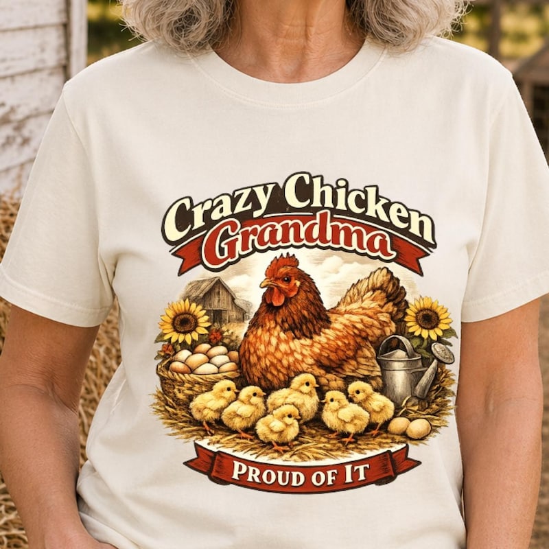 Crazy Chicken Grandma Shirt Funny Chicken Lover Gift