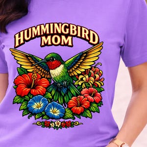Hummingbird Shirt Women, Bird Lover Gift for Mom, Comfort Colors Bird Watching Tee