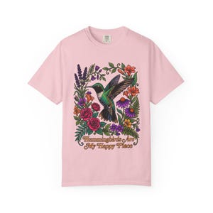 Hummingbird Shirt, Hummingbirds Are My Happy Place Tee, Bird Lover Gift image 15